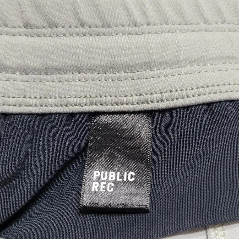 Public Rec Shorts Mens 40 Gray Flex Casual Performance Stretch Elastic Waist 5